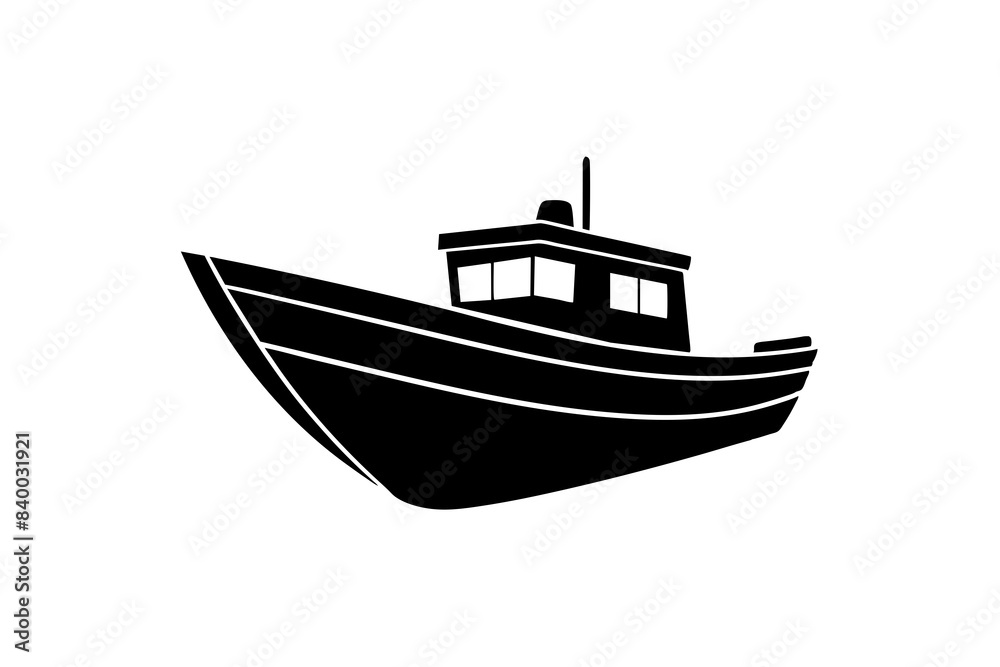 boat silhouette vector illustration boat silhouette vector illustration