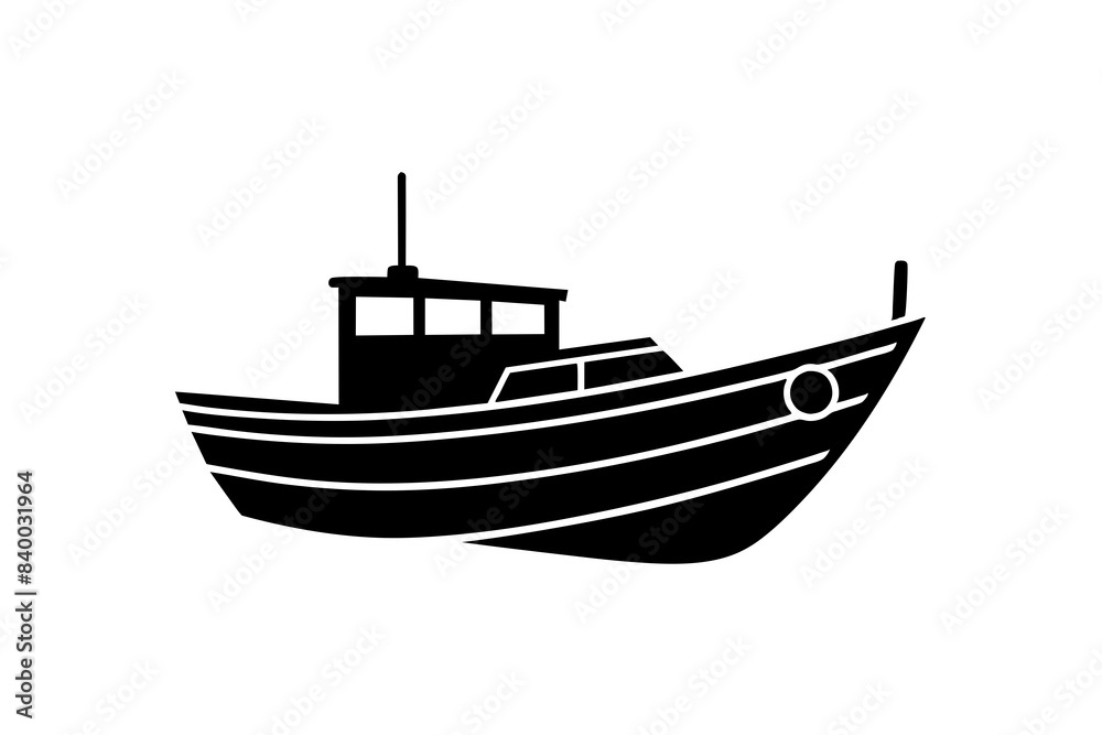 boat silhouette vector illustration boat silhouette vector illustration