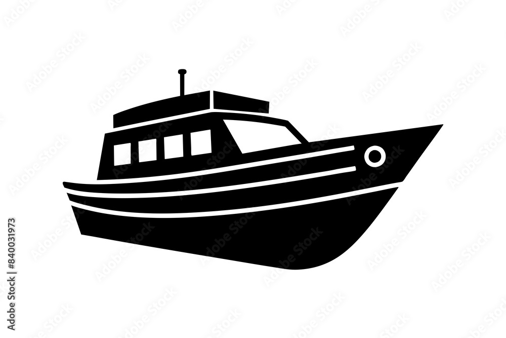 boat silhouette vector illustration boat silhouette vector illustration