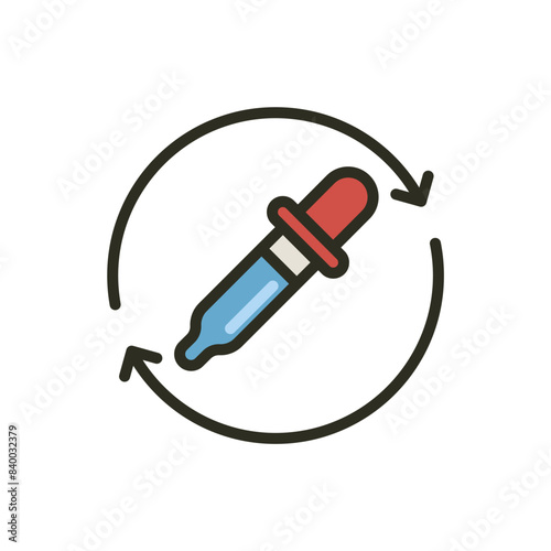 Pippette icon. Medicine dropper concept. Eyedropper vector illustration