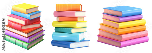 Wallpaper Mural A pile of books png element set on transparent background Torontodigital.ca