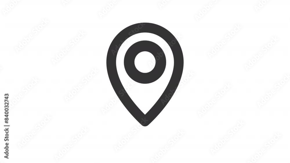 Navigation map line animation. Geo sign animated icon. Location tracking, geotargeting. Pin marker, pointer. Black illustration on white background. HD video with alpha channel. Motion graphic Navigation map line animation. Geo sign animated icon. Location tracking, geotargeting. Pin marker, pointer. Black illustration on white background. HD video with alpha channel. Motion graphic