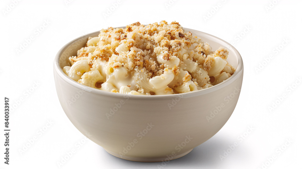 Creamy macaroni and cheese with golden breadcrumb topping Creamy macaroni and cheese with golden breadcrumb topping