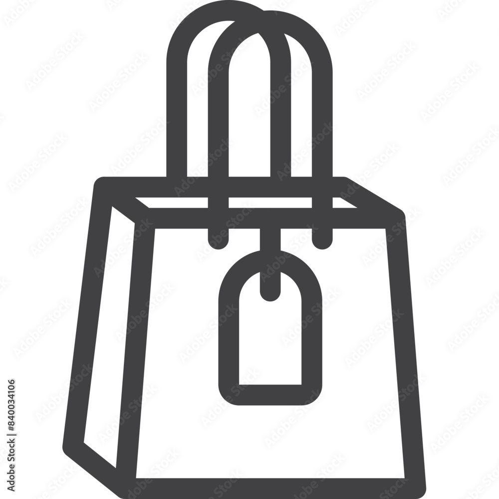 Donut brand or marketing outline icon on transparency background