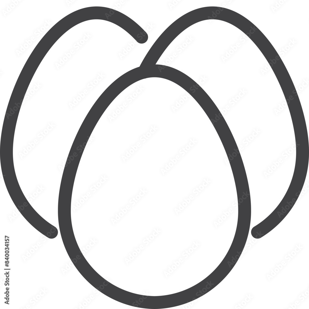 Egg outline icon on transparency background Egg outline icon on transparency background