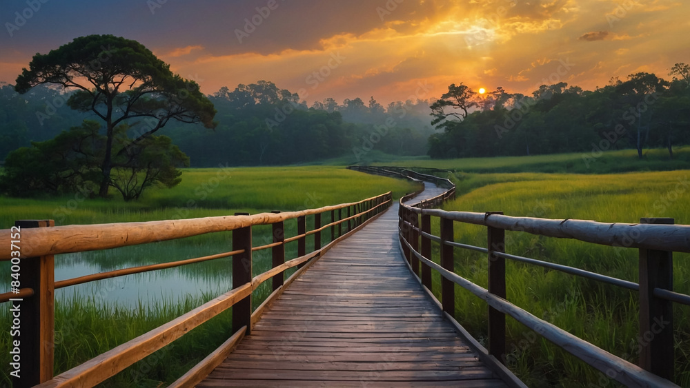 Fototapeta premium sunset in the mountains