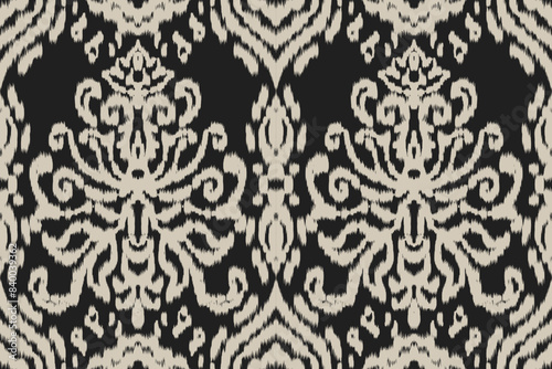 Seamless ethnic design, ikat art. beautiful hand drawn Design for textile and printingEthnic pattern.beautiful pattern. folk embroidery,bohemian style, abstract art	