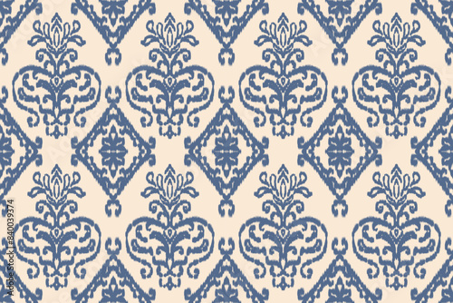 Seamless ethnic design, ikat art. Beautiful hand drawn designs for textiles and ethnic prints, beautiful patterns. folk embroidery bohemian style abstract art