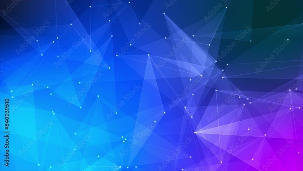 Blue Plexus network technology background. Blue Abstract geometric wireframe structure background. Plexus lines on a black background.