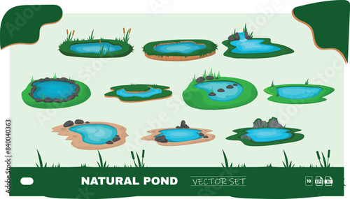 Natural Pond Vector Set