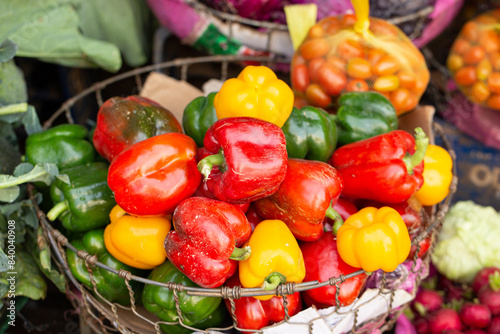 fresh vegetables on market