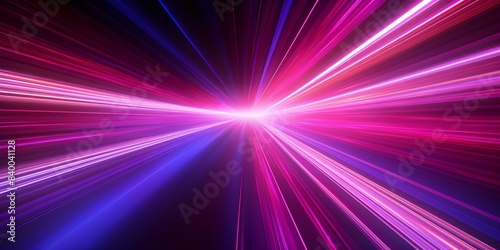 Neon light speed background with bright purple violet and pink lines. Concept Neon Lights, Speed Background, Bright Colors, Purple and Pink Lines