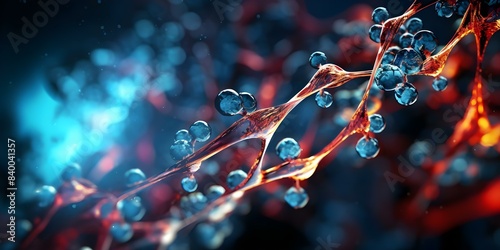 Detailed description of DNA structure genetic analysis and microscopic cellular examination. Concept DNA structure, genetic analysis, microscopic examination of cells, nucleotide sequence analysis