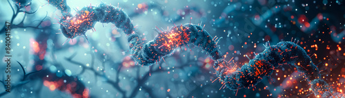 Wallpaper Mural A microscopic view of nanobots repairing DNA strands Sci-Fi Torontodigital.ca