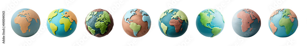 Naklejka premium Earth sphere png on transparent background