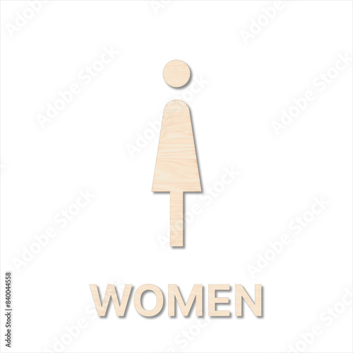 Wood textured printable PNG sign for Female toilet. Women's bathroom signs. restroom pictogram. Bathroom door signs.