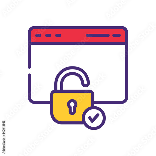 Verification icon isolate whitebackground vector illustration