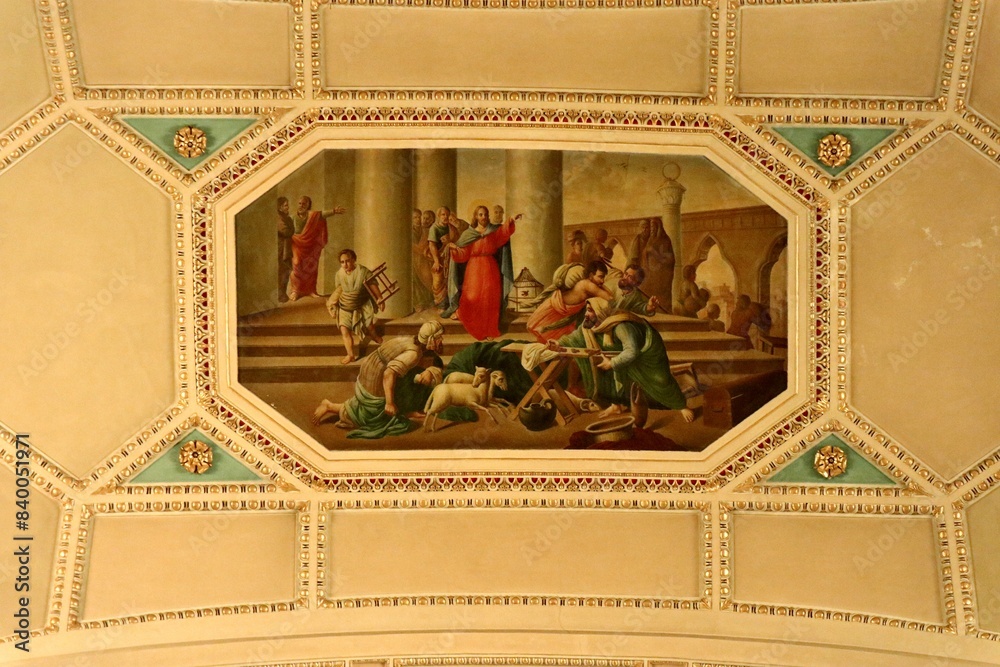 Vasto - Cacciata dei Mercanti dal Tempio sulla volta della Chiesa di Santa Maria Maggiore