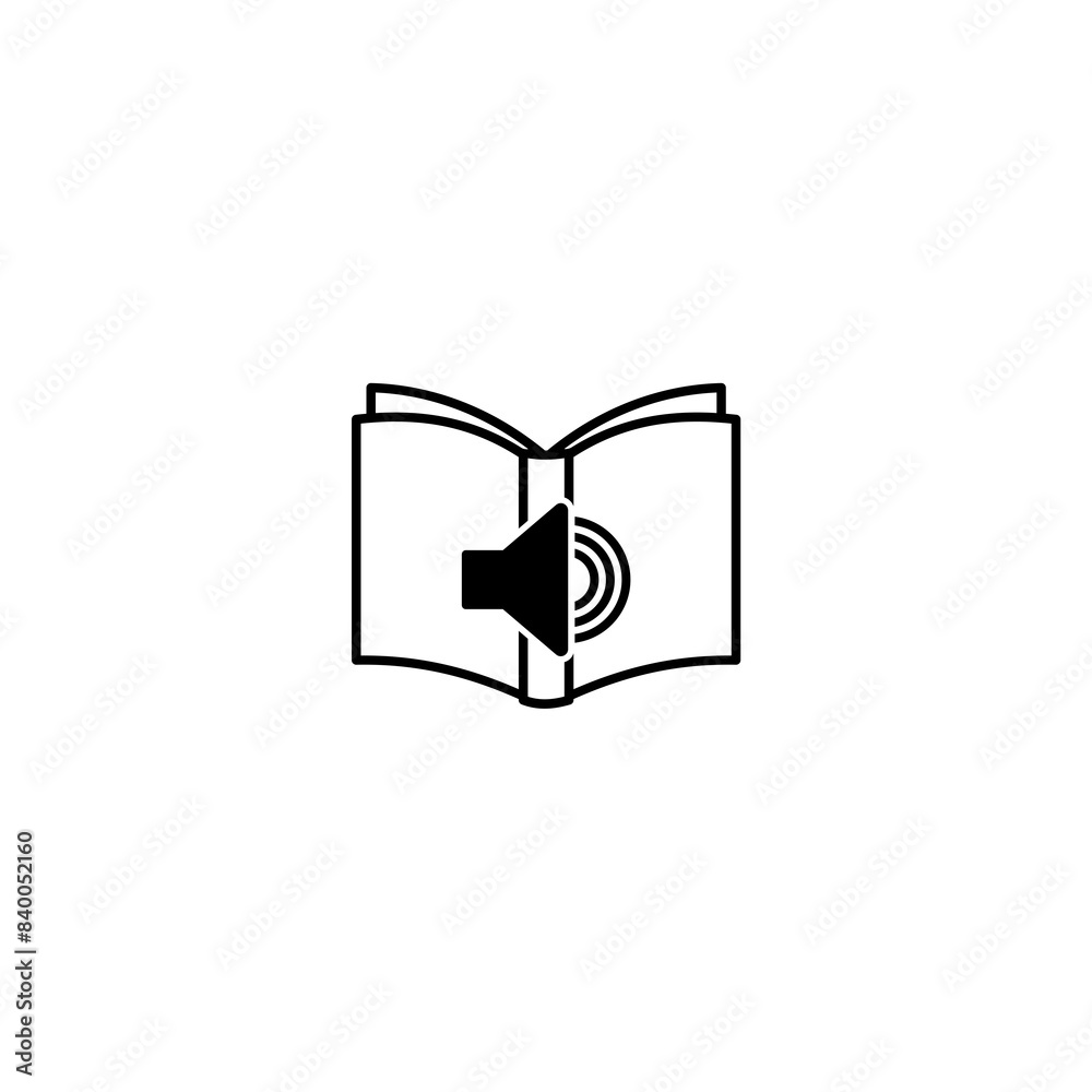 Audio book icon isolated on white background Audio book icon isolated on white background