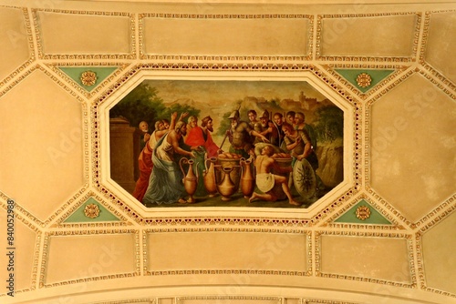 Obraz na płótnie Vasto - Dipinto ottocentesco di Andrea Marchesani sulla volta della Chiesa di Santa Maria Maggiore w salonie