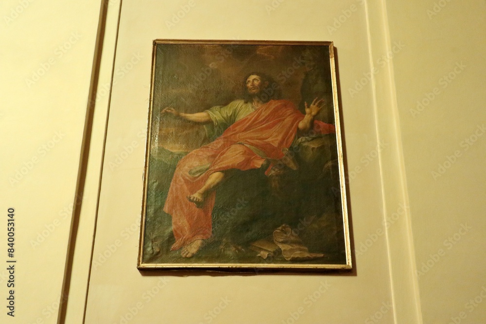 Vasto - Dipinto settecentesco di San Giovanni Evangelista nella Chiesa di Santa Maria Maggiore
