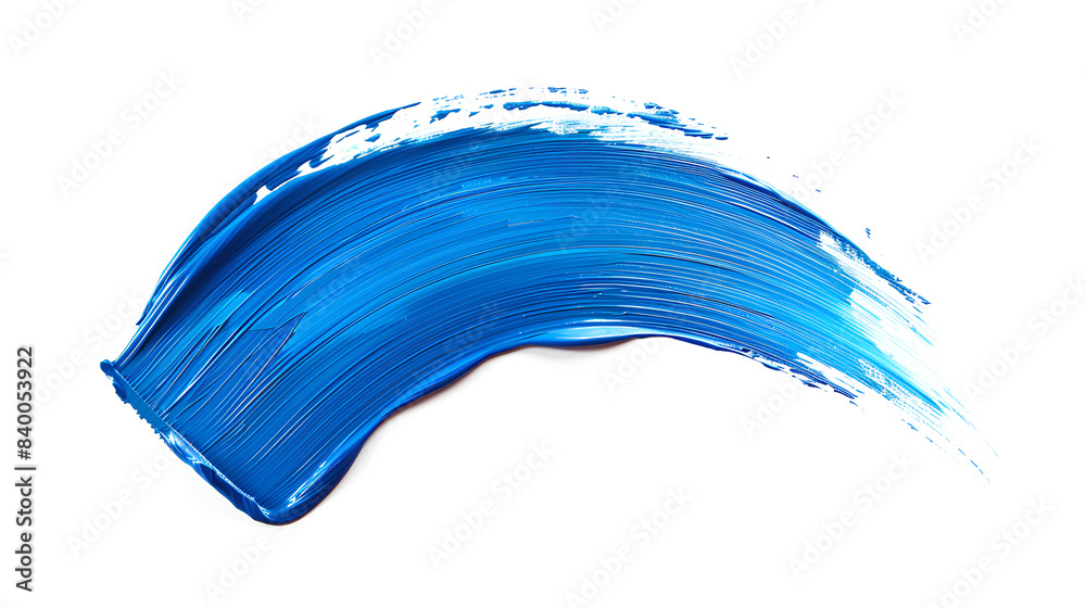 Hand painted stroke of blue paint brush isolated on white background Hand painted stroke of blue paint brush isolated on white background