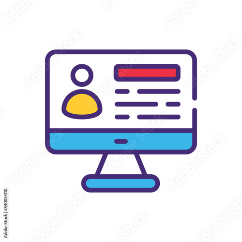 Account icon isolate whitebackground vector illustration