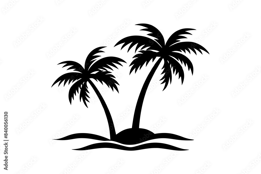 coconut tree silhouette vector illustration coconut tree silhouette vector illustration