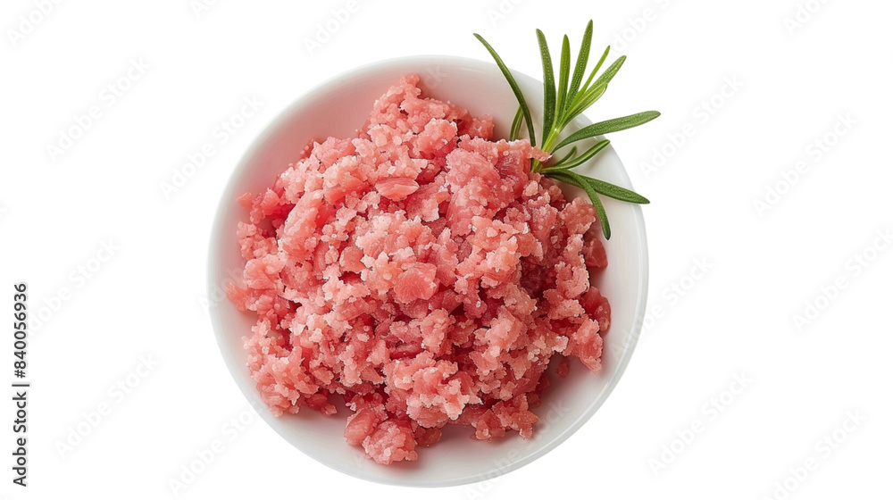 Fresh chicken minced meat, isolated Fresh chicken minced meat, isolated