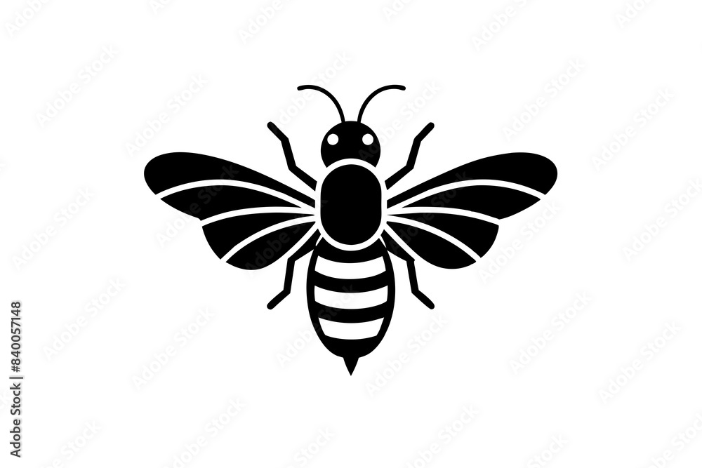 bee silhouette vector illustration bee silhouette vector illustration