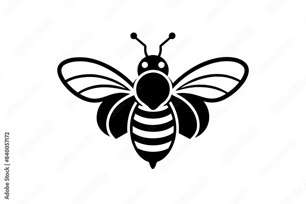 bee silhouette vector illustration bee silhouette vector illustration