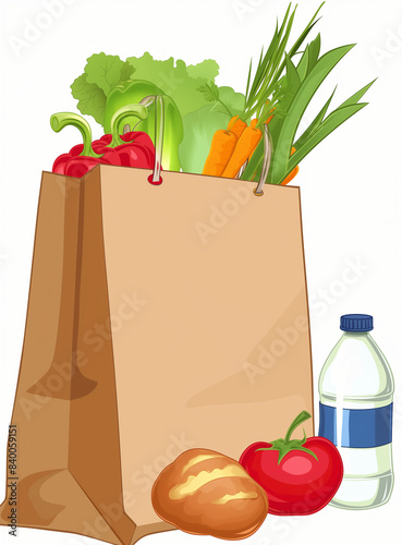 Wallpaper Mural bag with groceries Torontodigital.ca