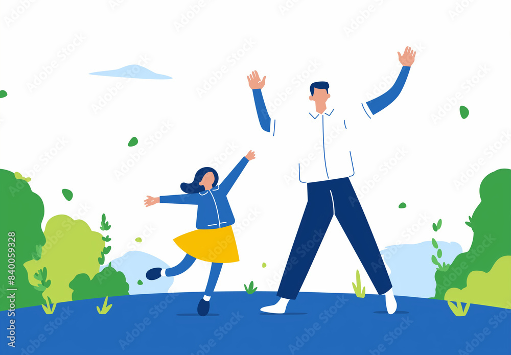 illustration of a person standing on a ladder illustration of a person standing on a ladder