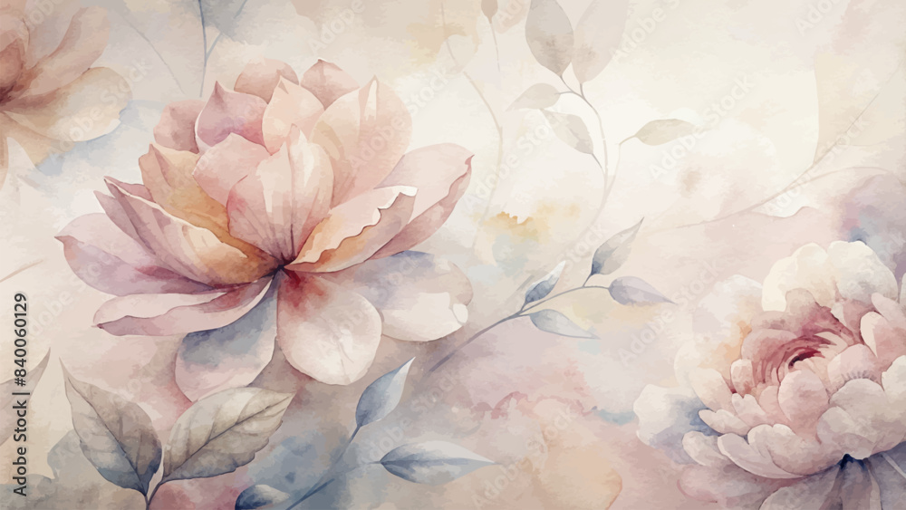 Beautiful watercolor flower background Beautiful watercolor flower background