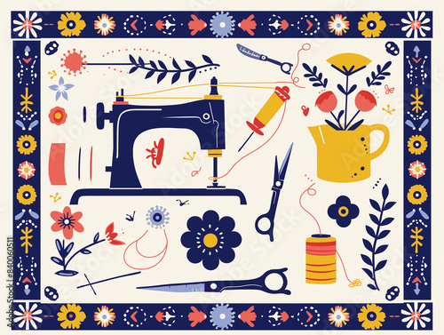 Wallpaper Mural sewing machine Torontodigital.ca