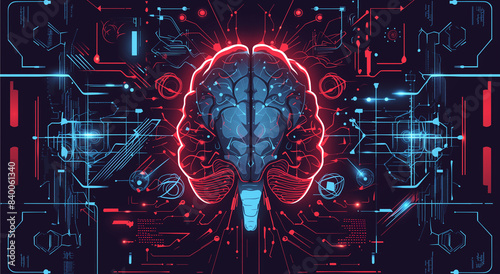 Wallpaper Mural brain and technology Torontodigital.ca