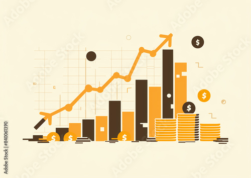 Wallpaper Mural business graph with arrow Torontodigital.ca