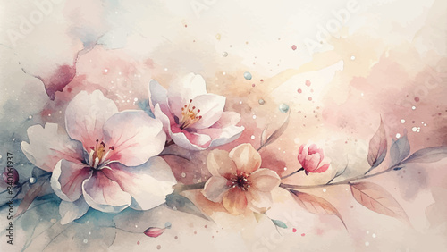 Beautiful watercolor flower background