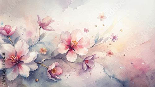 Beautiful watercolor flower background