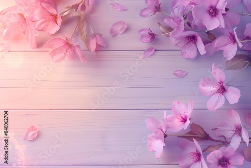 Beautiful pink flowers on a wooden background. Use this for cards or invitations. Soft and elegant style. Perfect for any floral design
