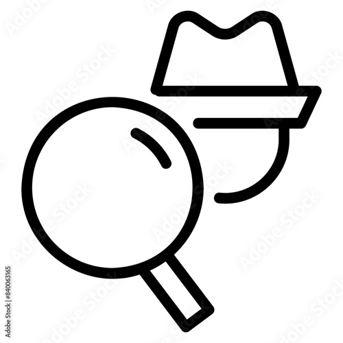 Detective icon symbol sign from modern Movie Genre collection in line style for mobile concept and web apps design. Entertainment and cinema related vector line icon.