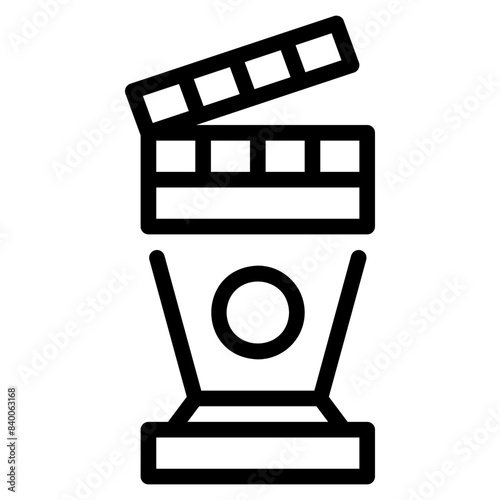 Award icon symbol sign from modern Movie Genre collection in line style for mobile concept and web apps design. Entertainment and cinema related vector line icon.