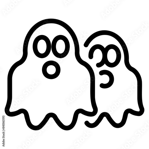 Ghost icon symbol sign from modern Movie Genre collection in line style for mobile concept and web apps design. Entertainment and cinema related vector line icon.