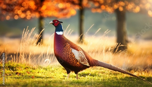 Pheasant in the field photo