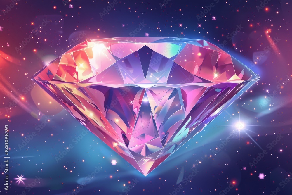 Illustration of a sparkling diamond Illustration of a sparkling diamond