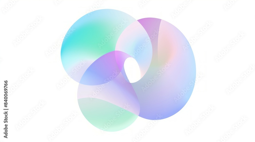 Abstract shapes in pastel colors, an elegant and modern logo for the Glowing Holographic Gradient Abstract shapes in pastel colors, an elegant and modern logo for the Glowing Holographic Gradient