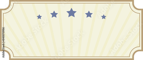 Ticket and invitation design template Vector illustration Retro style Copy space Text space