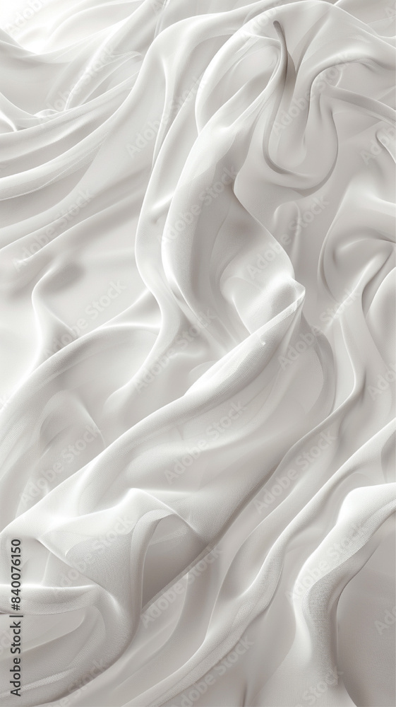 Fototapeta premium White color silk flow background