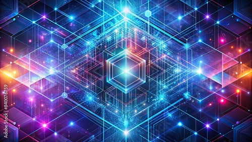 Digital background of futuristic geometric shapes and patterns, technology, virtual, abstract, design, modern, futuristic, digital, backdrop, pattern, shape, background, computer, graphic