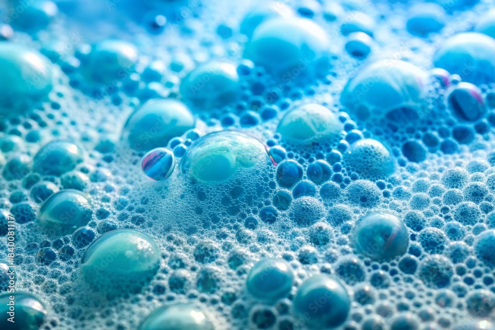 Close-up of shampoo or soap foam, abstract background , bubbles, white, texture, suds, cleansing, shower, beauty, hygiene